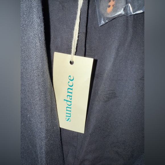 NWT Sundance Crop Single Button Blazer Black Cotton Linen Blend PS - Picture 4 of 5